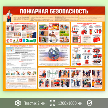 Стенд «Пожарная безопасность» (PB-28-ECONOMY)